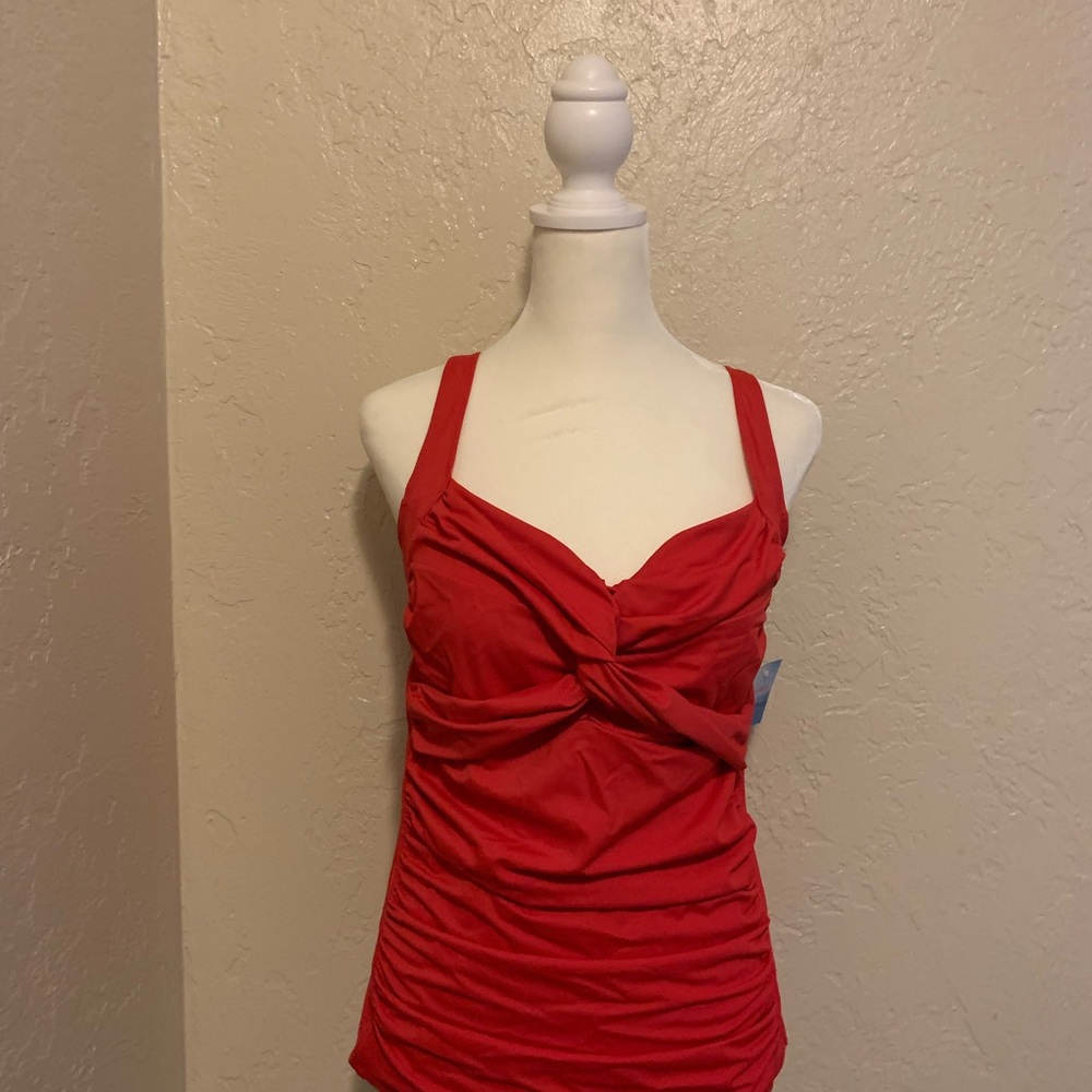 NWT Ruby Ribbon Malibu Tankini Top